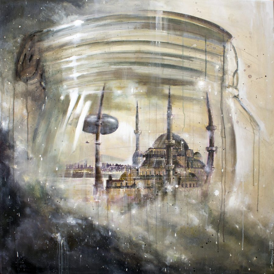 Flying over Istanbul - 100X100